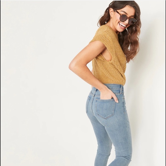 RARE Vintage 90’s *Old Navy* Sexy Booty Stretch Straight Fit •Unique Ankle Slits - Picture 7 of 16